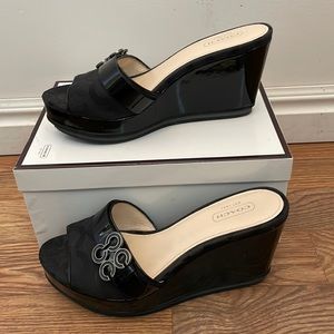 Coach black sandals. Size 7M
